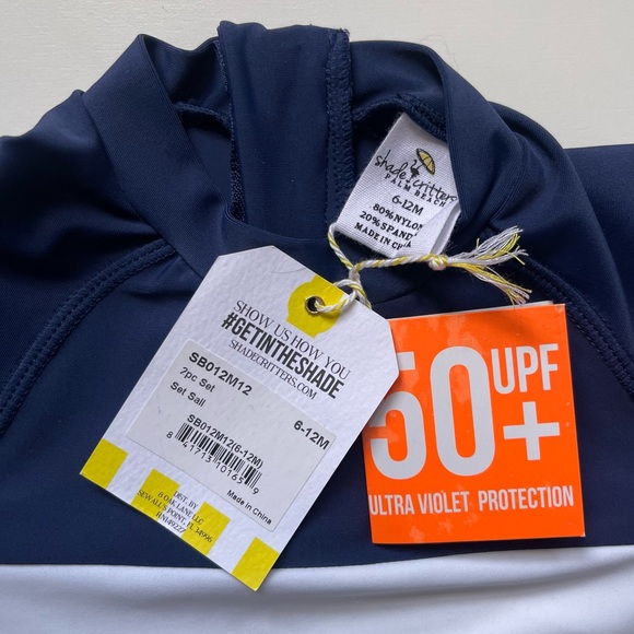 Shade Critters Boys Rash Guard Set - Sailboats - 6-12M - Picture 6 of 11